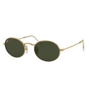 Ray-Ban Gold Frame Oval Sunglasses with Green Lenses RB3547N LIKE NEW!
